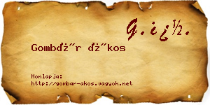 Gombár Ákos névjegykártya
