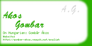 akos gombar business card